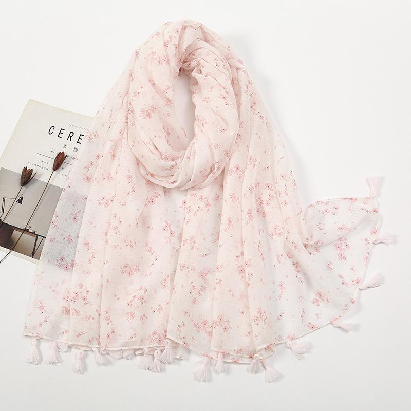 Korean Version of Xiaoxiang Style Cotton and Linen Hand-definition Fringe Scarf for Women  Fashionable  Casual Versatile and Warm Scarf Shawl