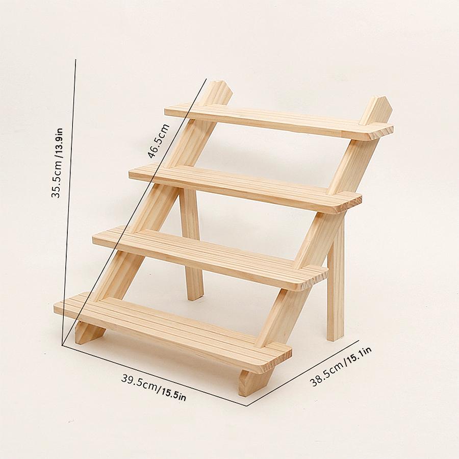 1PCS, Wooden Ladder Jewelry Display Stand