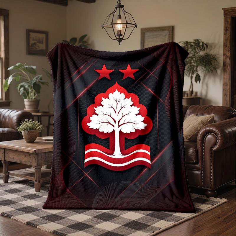 Nottingham Forest Theme Fleece Blanket Cozy Soft Plush Blanket For Bedroom Couch Travel