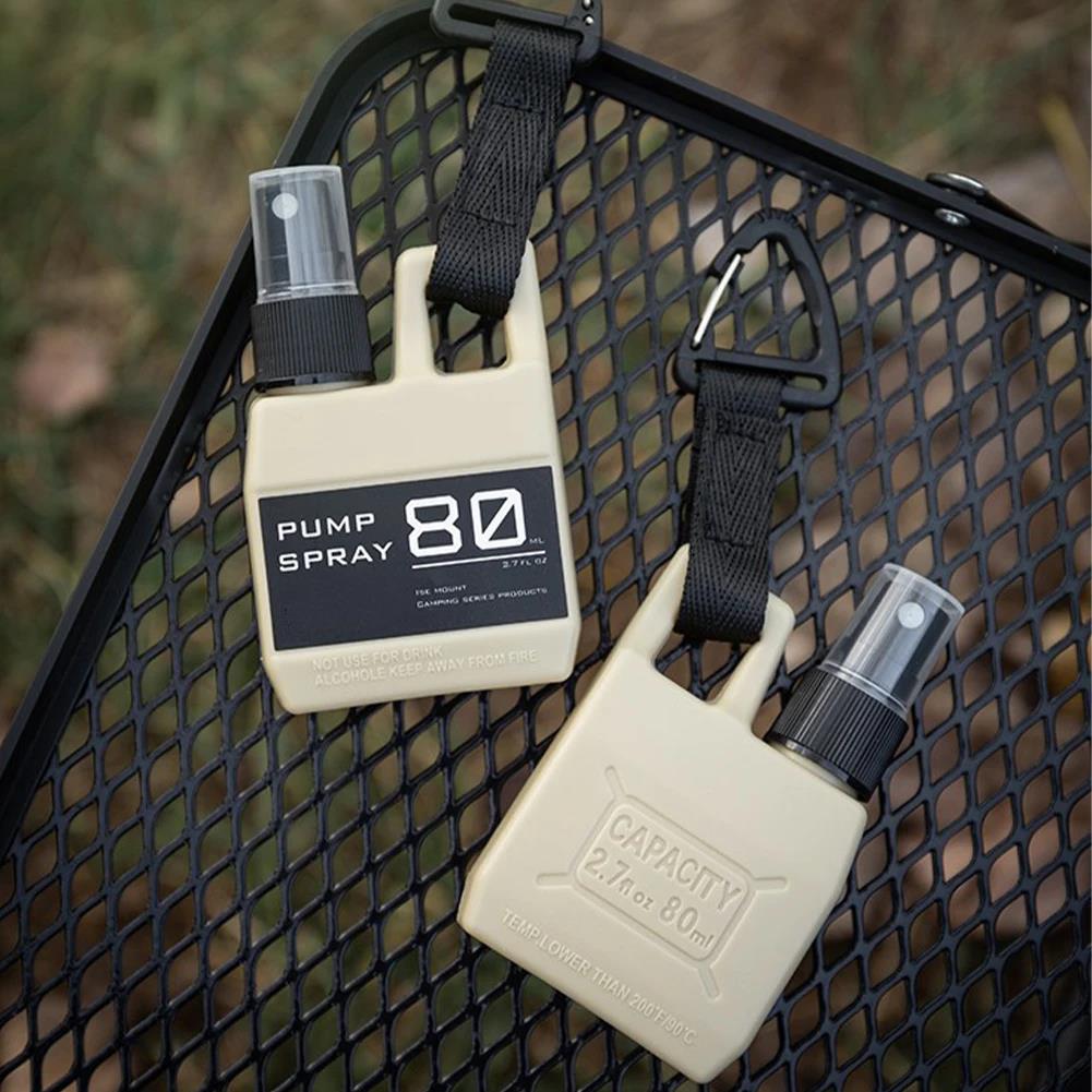 80ML Outdoor Portable Tactical Pump Spray Empty Bottle Refillable Alcohol Disinfectant With Buckle Camping Trip Hiking Supplies 4