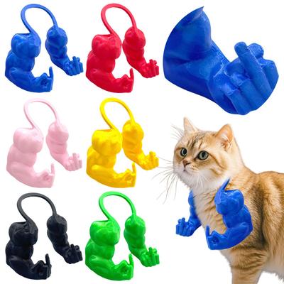 Новый Забавный Палец Кошка Мышечные Руки Легкий 3D Печать Кошка Косплей Мышечные Руки Реалистичная Шея Кошки Рука Хэллоуин Вечеринка Реквизит