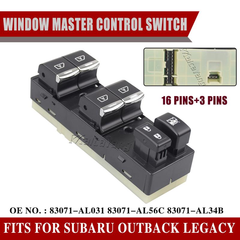 Front Left Master Power Window Lifter Control Switch Button 83071-AL031 For Subaru Outback Legacy 2015 2016- 83071-AL56C