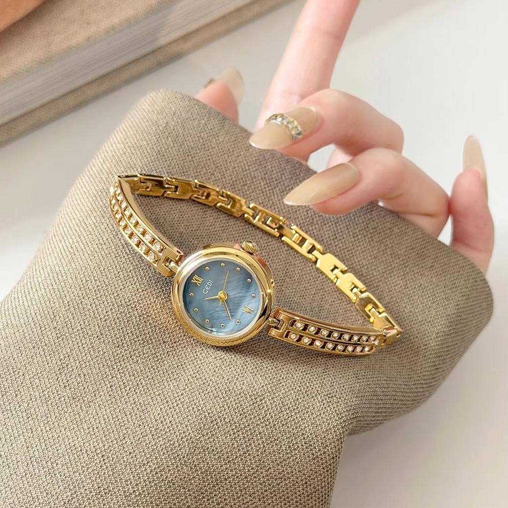 Watches for Women Compact bracelet Round Shell Dial Stainless Steel Wristwatch Elegant Ladies Quartz Watch Dress Clock Gifts