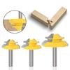 3Pc 8mm Shank 45 Degree Lock Miter Router Bit Tenon Milling Cutter Woodworking Tool For Wood Tools