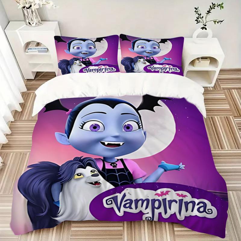 Vampirina'S Moonlit Adventure Print 3Pcs Bedding Setduvet Cover With 2 Bedropillowcase Home Birthday Gift