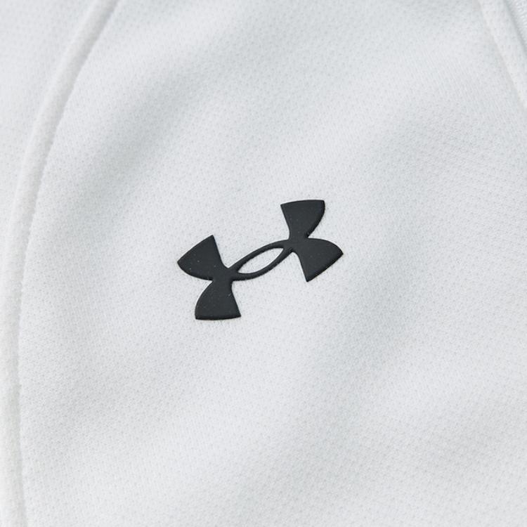 Under Armour Спортивная тренировочная вязаная куртка с воротником-стойкой и логотипом для мужчин, белая 21600307-100