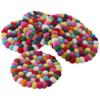 5 Pcs Wool Felt Round Felt Ball Coasters Colorful Handmade Wool Felt Small Cup Mat  Table