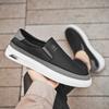 2025 Spring New Men's Casual Leather Shoes Lazy Sleeve Doudou Shoes Little White Shoes Driving Large Size 4748