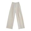 FAESSLIN Women's 100% Linen High-Waist Wide-Leg Pants