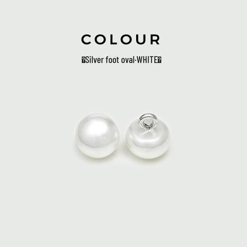 Круглые декоративные пуговицы для рубашки Cheongsam белого жемчуга