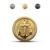 10Pcs Silver White Tea Gold Suit Suit Woolen Coat Coat Vintage Metal Button Sea Anchor Iron Anchor Button Button