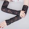 Lace Flower Arm Covers Sun Protective Arm Sleeves Women Fashion Arm Protectors for Driving Cycling and Outdoor Activity
