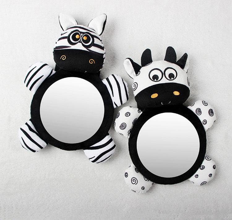 Черно-белое зеркало заднего вида для детского автомобильного зеркала, подголовник для сиденья безопасности, зеркало заднего вида, обращенное к ребенку, монитор для детей в задней части автомобиля