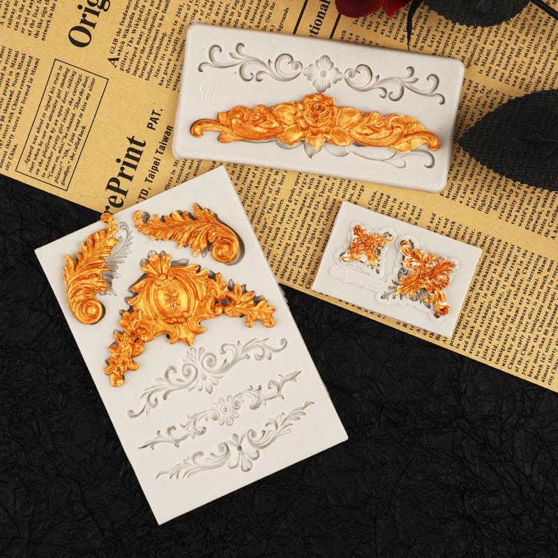 Набор рельефных силиконовых форм для эпоксидной смолы, глины, украшений для торта и шоколадной мастики