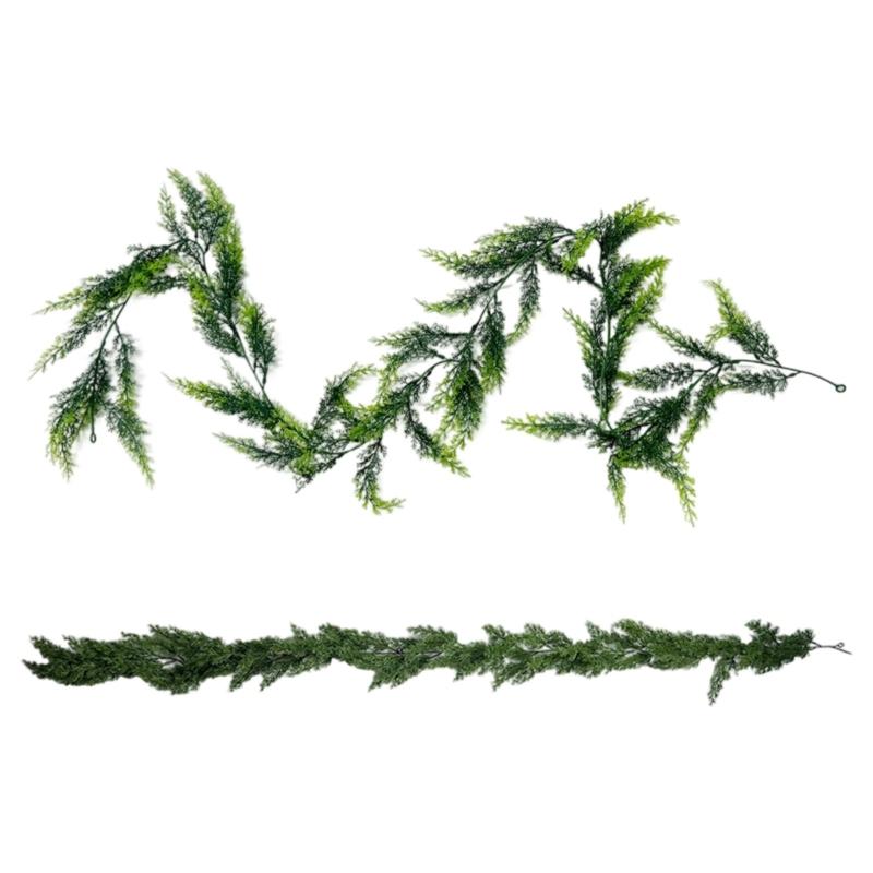 Realistic Faux Greeneries Christmas Decoration Flexible Evergreen Rattan For Indoor Outdoors Festival Setting