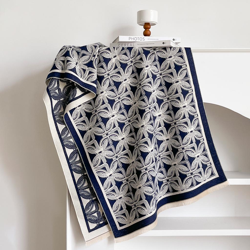 NEW Brand Women Fashion Jacquard Scarf Imitation Cashmere Soft Warm Pashmina Shawl Winter Coldproof Windproof Blanket Scarf