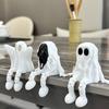 1/3Pcs 3D Printed Halloween Ghost Figurine Movable Joints Ghost Statue with Articulated