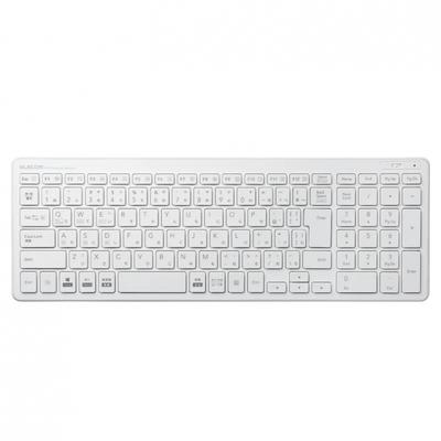Elecom Клавиатура Bluetooth Pantograph Compact Keyboard Совместимость с Windows, Mac, iOS, Android Белый TK-FBP101WH