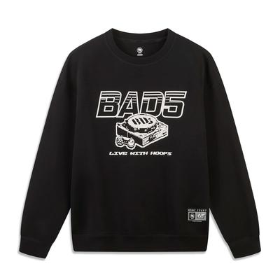 Men's Basketball Collection Sweatshirts Men's Black Crew Neck Moderate