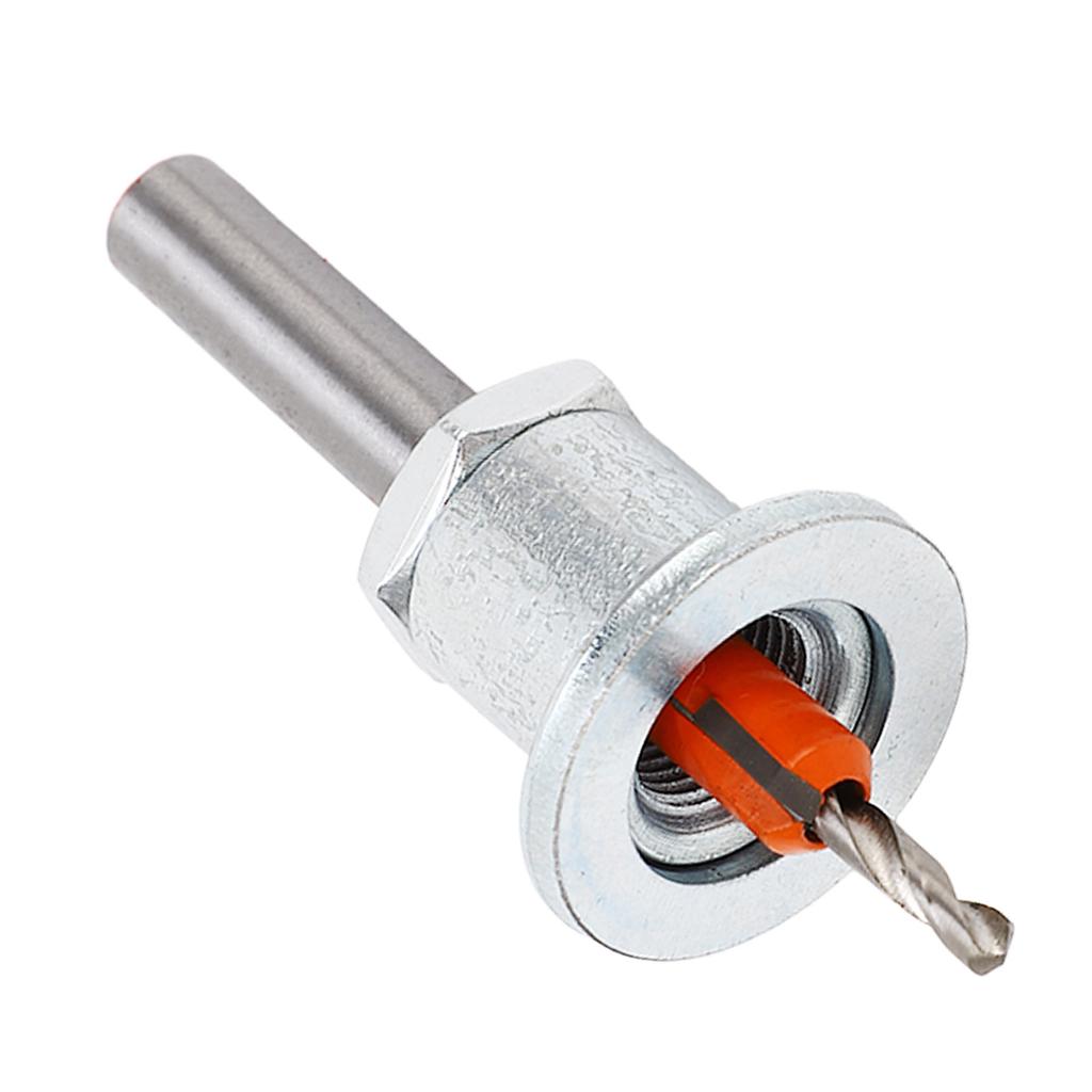 Adjustable Depth Countersunk Bit 3.5 X 8mm Alloy Steel Silver Limit Taper Hole Drill for