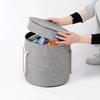 Toy Storage Bag Blocks Zip Handheld Storage and Organising Bag Large Capacity Storage Bucket Bag Multifunctional round storage bucket