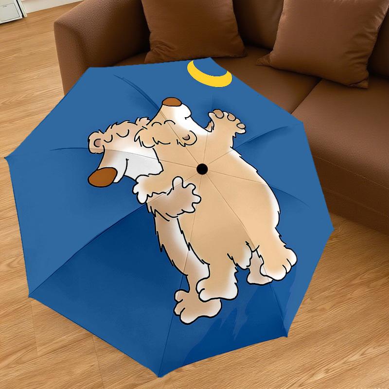 1PC bear moonUmbrella-8-Rib Reinforced, Automatic Open, Lightweight & Durable, Cute Fashion Accessory for Outdoor-P128