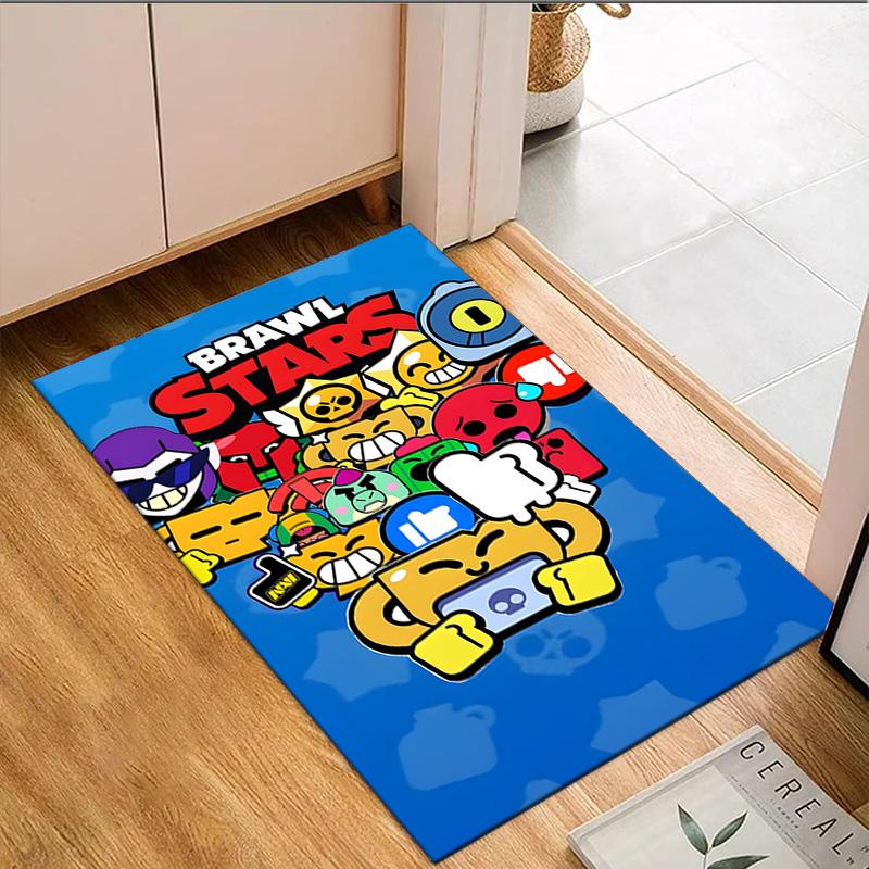1PC Brawl Stars Carpet Floor mat, Anti-slip mat Chair rug For livingroom,Bedroom, doormat home decor Gift Christmas Gifts