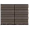 Террасная плитка vidaXL - Темно-коричневый - ДПК - 60x30 см - 1,08 м²