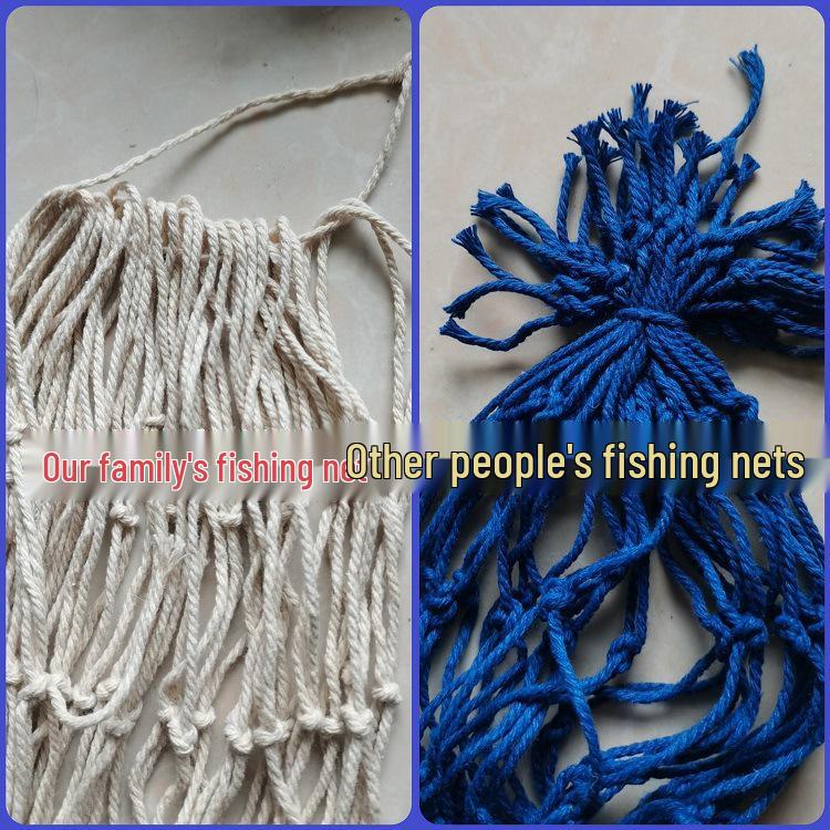 Хлопковая рыболовная сеть ручной работы, настенное украшение с ракушками и поплавками
