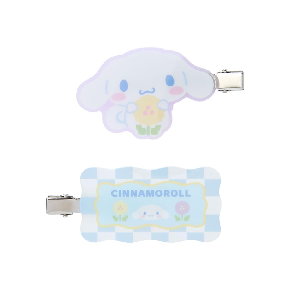 Sanrio Cinnamoroll Bangs Clip Pastel Checker Hair Clip Cinnamon Cinnamoroll x x 1cm Character SANRIO 122602 5.5 7.7