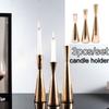 New 3 Pcs/Set Iron Art Metal Candle Holder Gold Candle Stand Romantic Wedding Ornament for Festival Cele