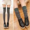 Girl Socks Long Socks Three Stripe Cotton Over Knee Thigh High Stockings