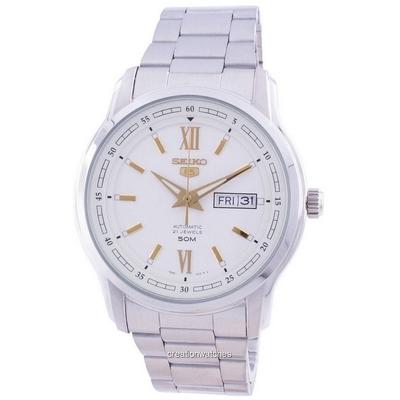 Восстановленные мужские часы Seiko 5 Automatic с белым циферблатом SNKP15 SNKP15K1 SNKP15K