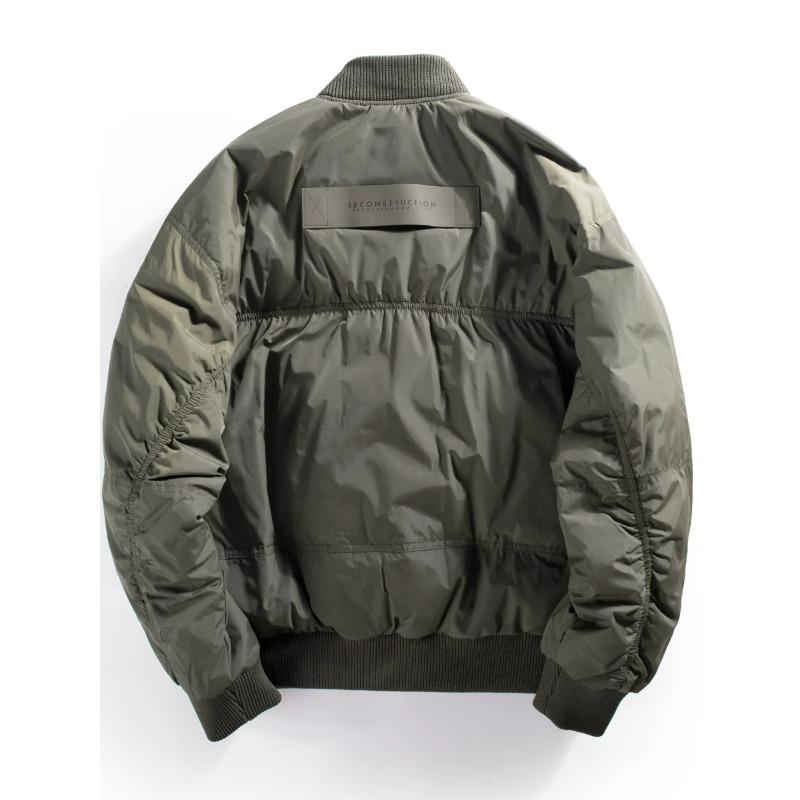 Ретро Японский Стиль Утолщенная Теплая Куртка с Хлопковой Подкладкой Мужская Осенняя Свободная Теплая Повседневная Бейсбольная Форма