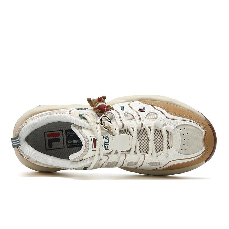 Fila MUFFIN Амортизирующие износостойкие легкие низкие повседневные туфли женские белые коричневые F12W611132FGA