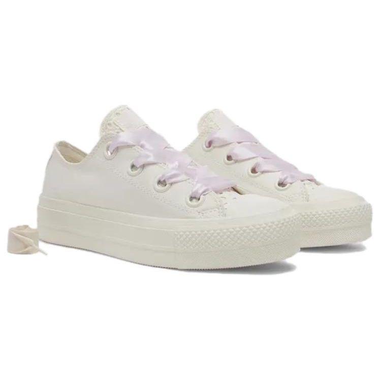 Converse Кеды женские Chuck Taylor All Star Lift на платформе, матовый сатин, цвет слоновой кости A10301C