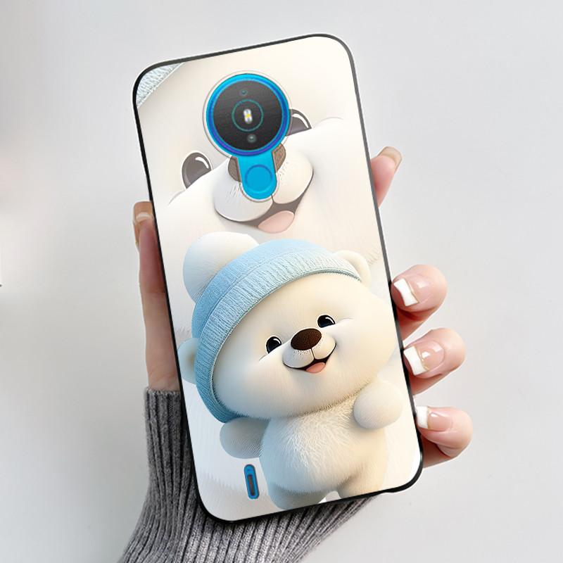 For Nokia 1.4 TA-1322 Trendy Black Phone Case For Nokia 6.2/Nokia 7.2 Lucky Koi Anti-Scratch Soft Shockproof Back Shell Cover