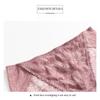 1 Pc Low Waist Sexy Lace Triangle Briefs Silky Smooth and High Elasticity Silk Home Underwear Briefs