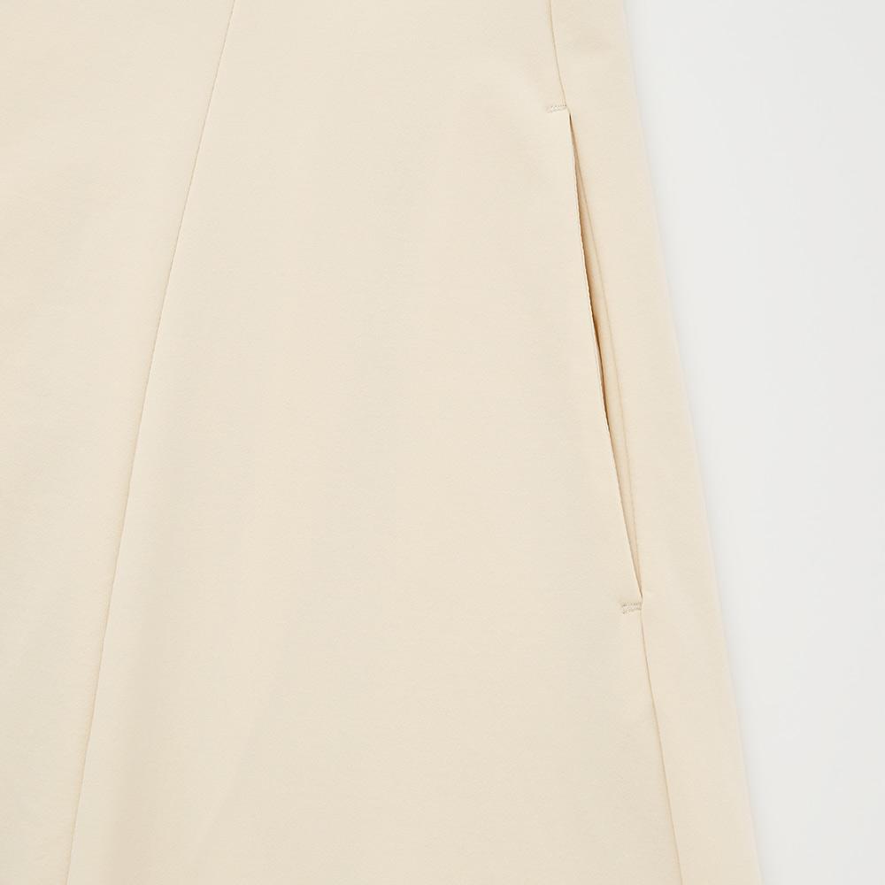 Uniqlo Платье-футляр без рукавов с круглым вырезом однотонное X Theory Collaboration Женские платья Светло-бежевый 447376-30