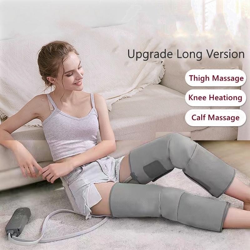 Air Compression Calf Massager Foot Calf Thigh Knee Circulation Heating Massage Instrument Multifunctional Leg Massager