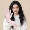 Women Winter Gloves Warm Touch Screen Gloves with Bow-Tie Sequins Knitted Thickened Gloves for Daily Outings Dating Party