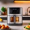 KitchenCook 8l Oil-Free Fryer - 8 Programs - Digital Timer - Adjustable Thermostat - 1800w - Stainless Steel