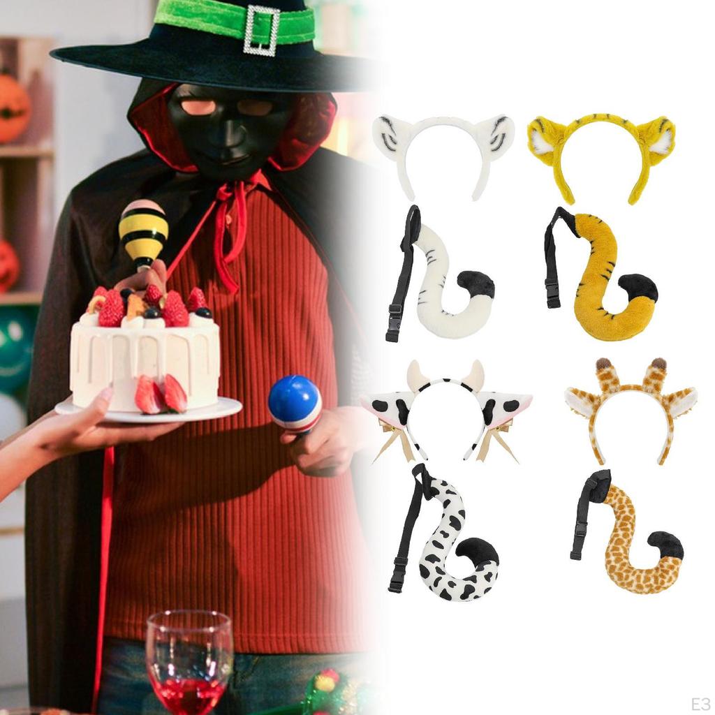 Набор животных ушей и хвоста для ролевых игр, года, показов мод