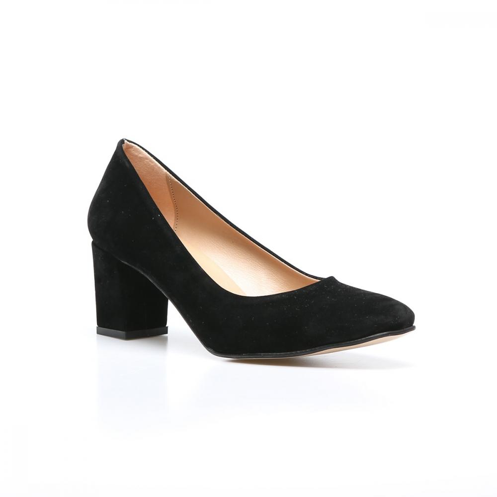 Черные женские классические туфли на каблуке
