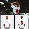 2025 100% Cotton Men's Fashion Letter Print High Quality T-shirt Fitness Street Wear Summer Casual O-neck Oversized Sports Top