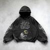 Y2K Retro Punk Solid Color 3D Printed Hoodie Streetwear Unisex Oversized Zip-Up Sweatshirt Teens