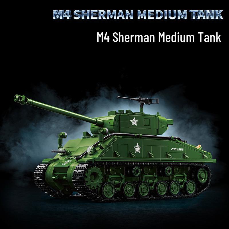 12GO-97025 Camouflage Edition Heavy Tank Building Blocks Model Toy for Boys