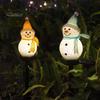 Снеговик Солнечный Светильник Светодиодный Солнечный Светильник Снеговик Водонепроницаемый Светильник Снеговик для Сада Патио Газон Рождественский Декор