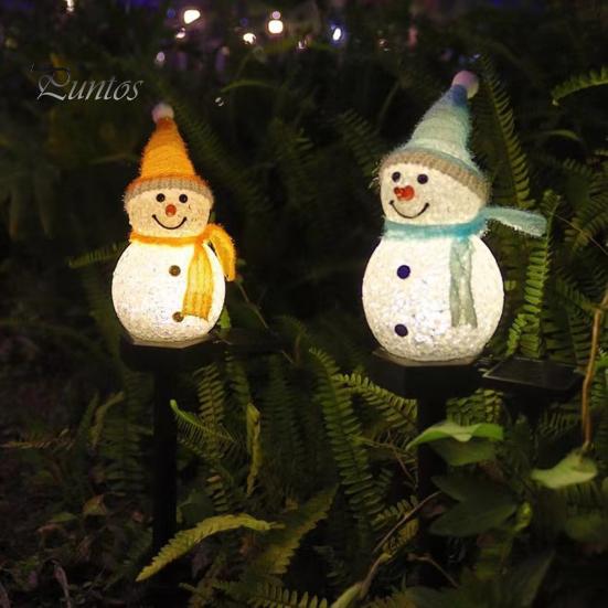 Снеговик Солнечный Светильник Светодиодный Солнечный Светильник Снеговик Водонепроницаемый Светильник Снеговик для Сада Патио Газон Рождественский Декор