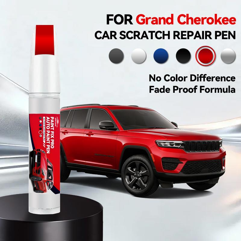 For Jeep Grand Cherokee 1992-2025 ZJ WJ WK WK2 WL Paint Repair Pen Touch Up Scratch Remover DIY Auto Accessories Black White Red